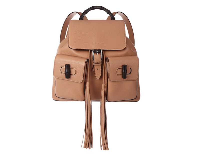 gucci bamboo leather backpack