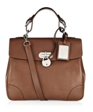 Ralph Lauren Collection "Tiffin" Leather Tote: Business Class - Bag Snob