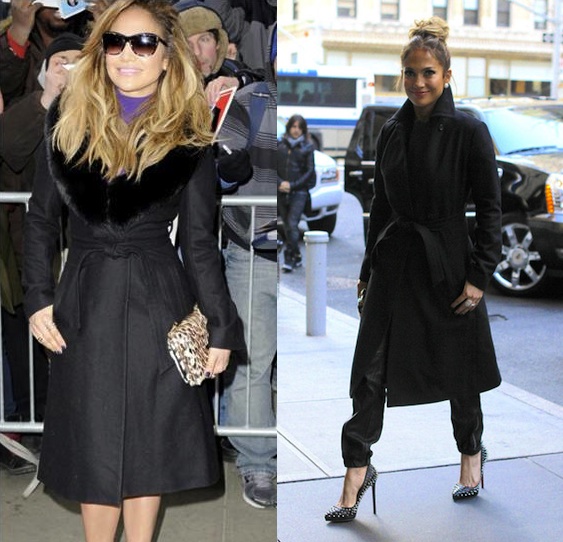 Jennifer Lopez x DVF Fur Collar Coat