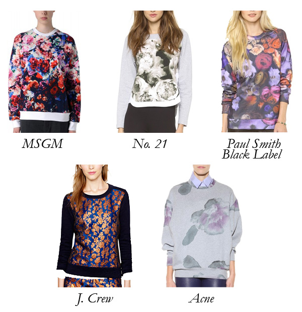 Top 5 Floral Sweatshirts