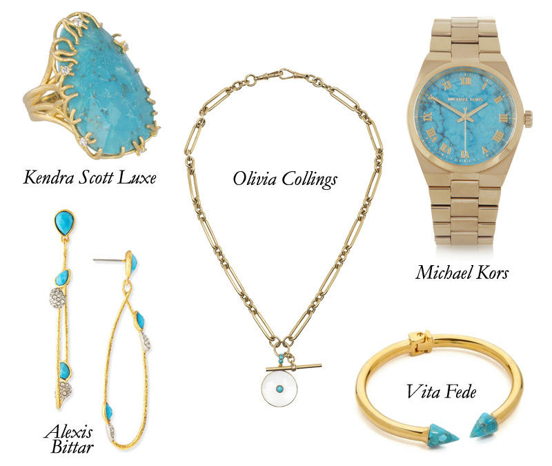 Gold and Turquoise Jewelry