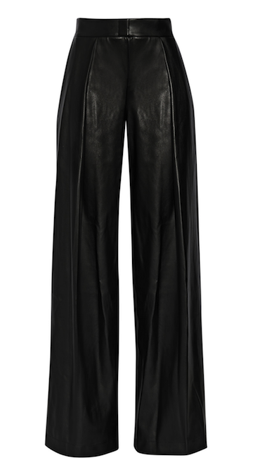 DKNY Faux Leather Wide-Leg Pants: Cutting Loose