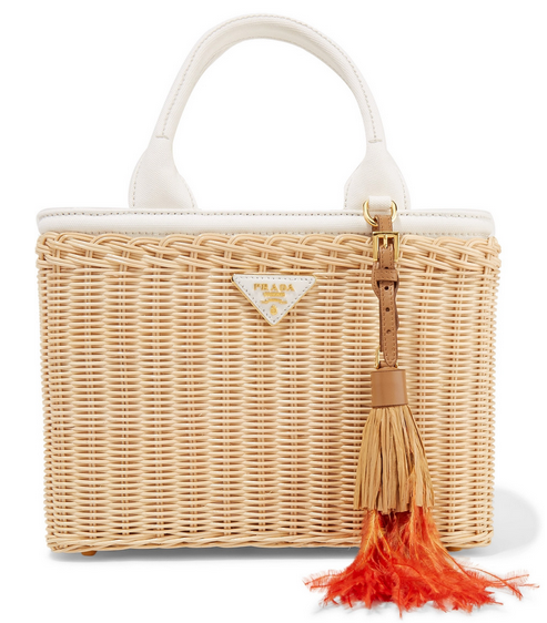 prada basket weave bag