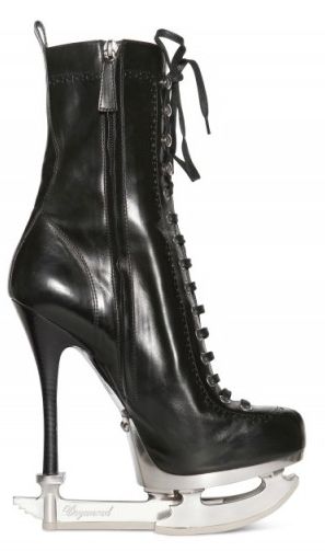 Dsquared2 Lace-Up Ice Skate Boots: Ice Skating in June - Bag Snob